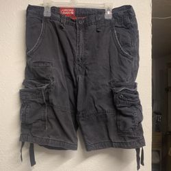 Men’s Jordan Craig Faded Black Cargo Grunge Skater Chunky Shorts Size 34.