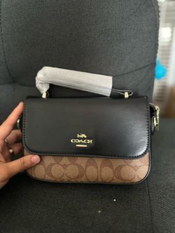 Coach New York Black Leather Shoulder Bag
