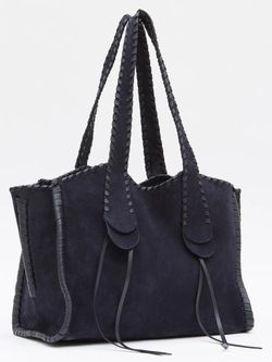 Chloe Mony Tote in Midnight Blue Suede