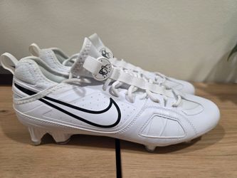 Nike Huarache 9 Elite LAX Lacrosse/Football Cleats - White/Black-Carbon - Men's 11.5 - New