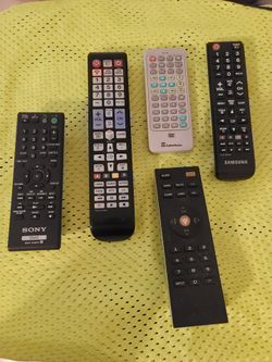 SELLING  5 REMOTE CONTROLS $10 EA. AND THE 2 SMALL ONES $5 EA. OR $20 FOR ALL