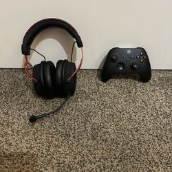 Xbox Series X Controller And HyperX Headset