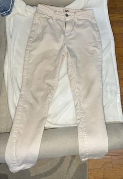 SO Goods for Life High Rise Flare Pants Cream Ivory 9/29W Retro Y2K