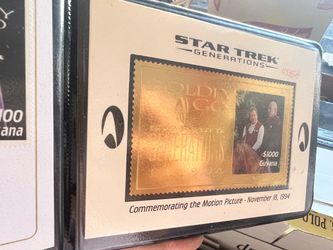 Star Trek Generations Gold Foil Commemorative Stamp