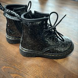 Dr. Martens Black Cosmic Glitter Boots