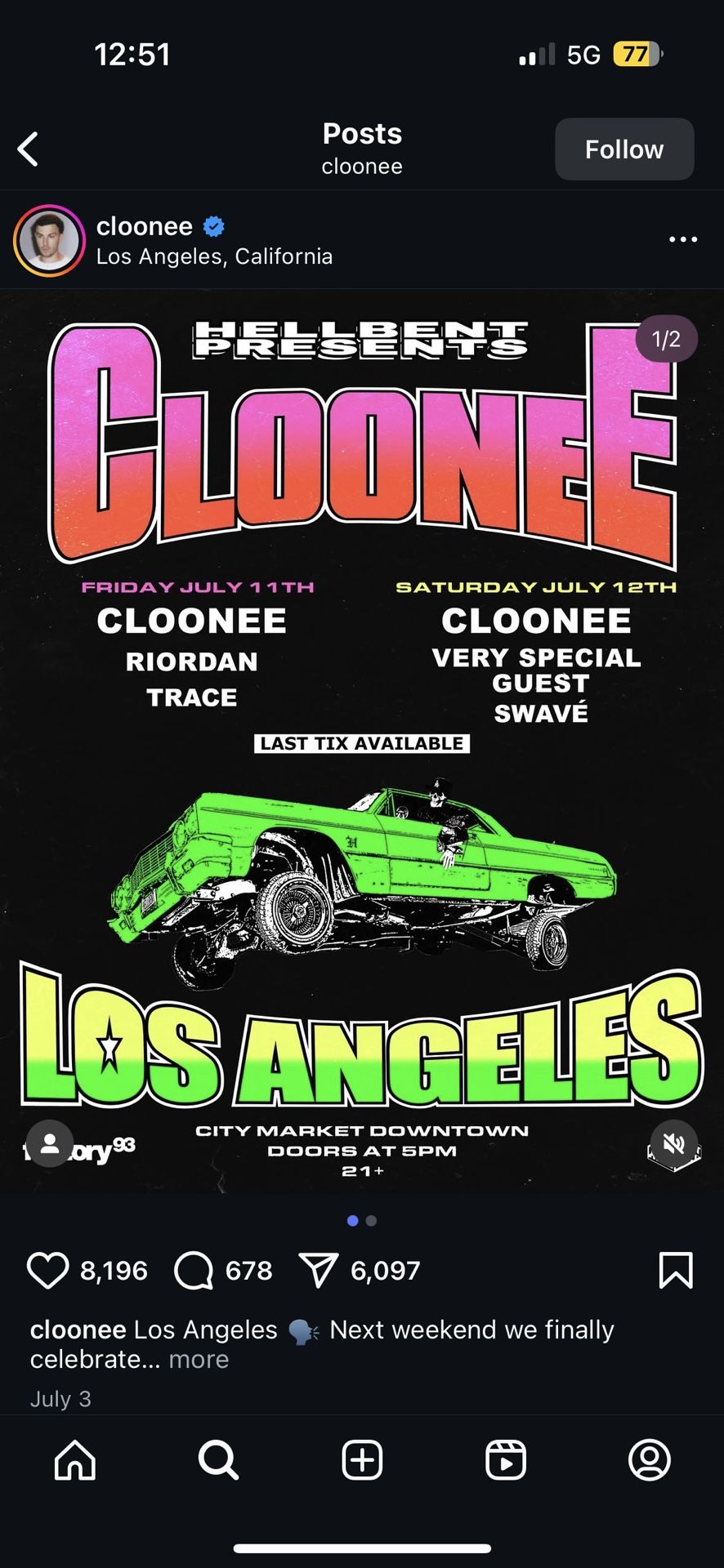 Cloonee Tickets