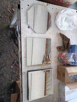 Assorted beveled Mirrors