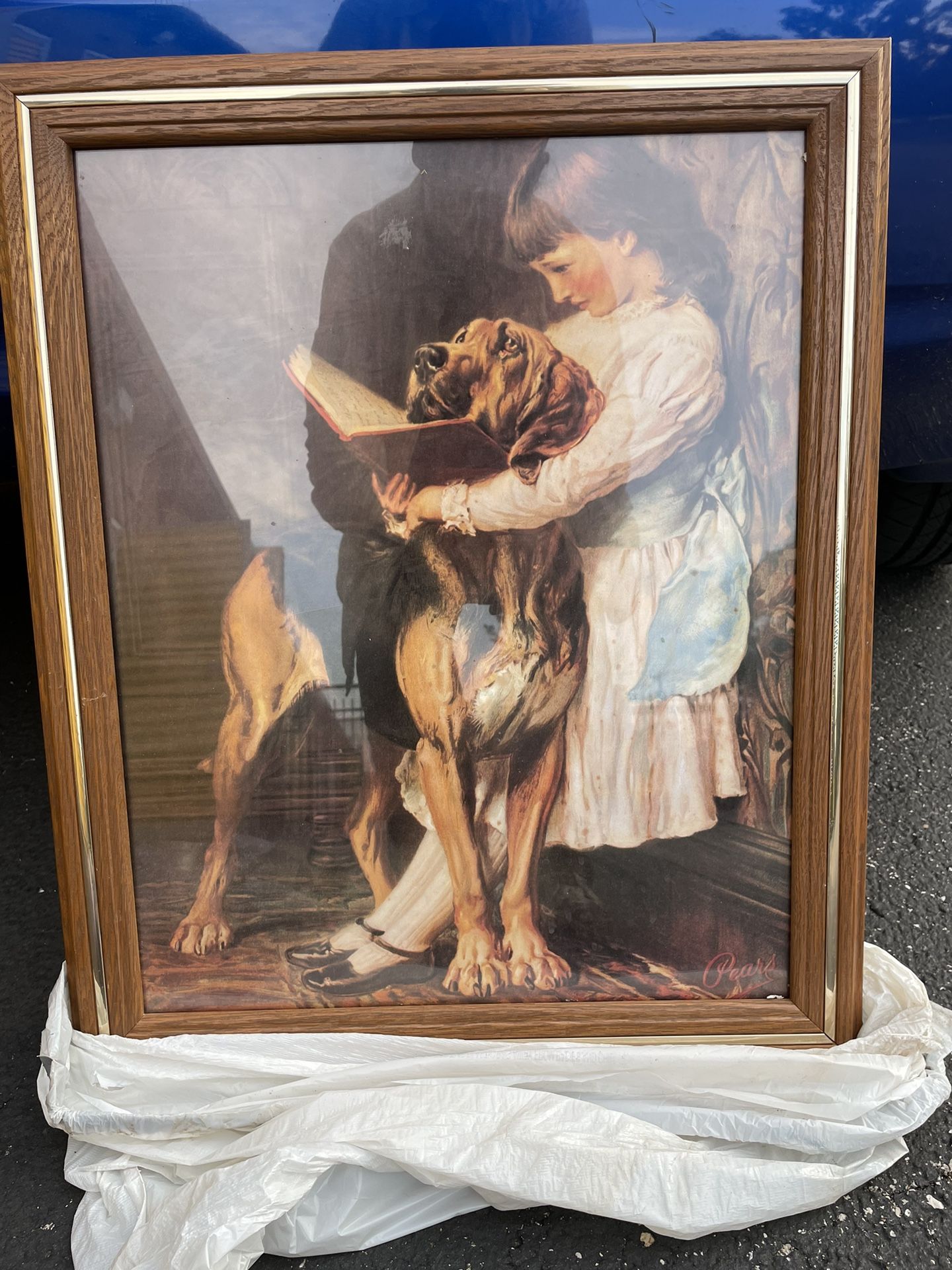 Girl With Dog Print
