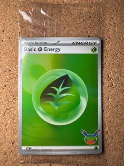Pokemon World Championships 2026 San Francisco 30th Basic Grass Energy Card NM