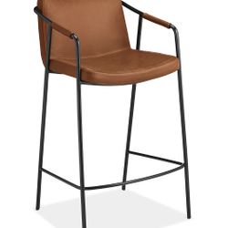 2 - Room & Board Mazie Synthetic Leather Counter Stools 