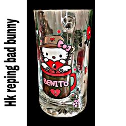 New hello kitty bad bunny mug heavy duty hot or cold drinks