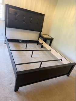 Queen Bed Set With head & Foot board, box and mattress