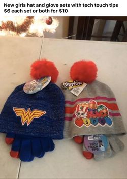 Girls hat and glove sets