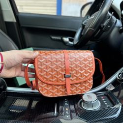 
Goyardine Belvedere II PM Messenger Bag Orange