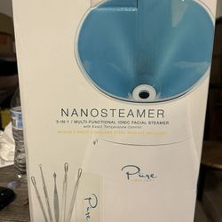 NanoSteamer Large 3-in-1 Nano Ionic Facial Steamer with Precise Temp Control 