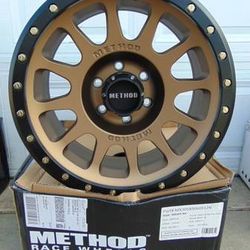 4 New Bronze/Black 18X9 Method Race Wheels MR305 NV *6X5.5* *-12MM OS* - $1,100 (Aurora)