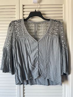 Boho style green blouse