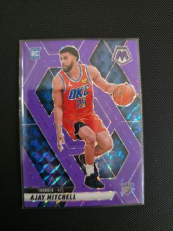 Panini 24-25 Mosaic Ajay Mitchell (Purple) Rookie Card #249/249