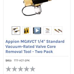 Appion Valve Core Removal Tool 