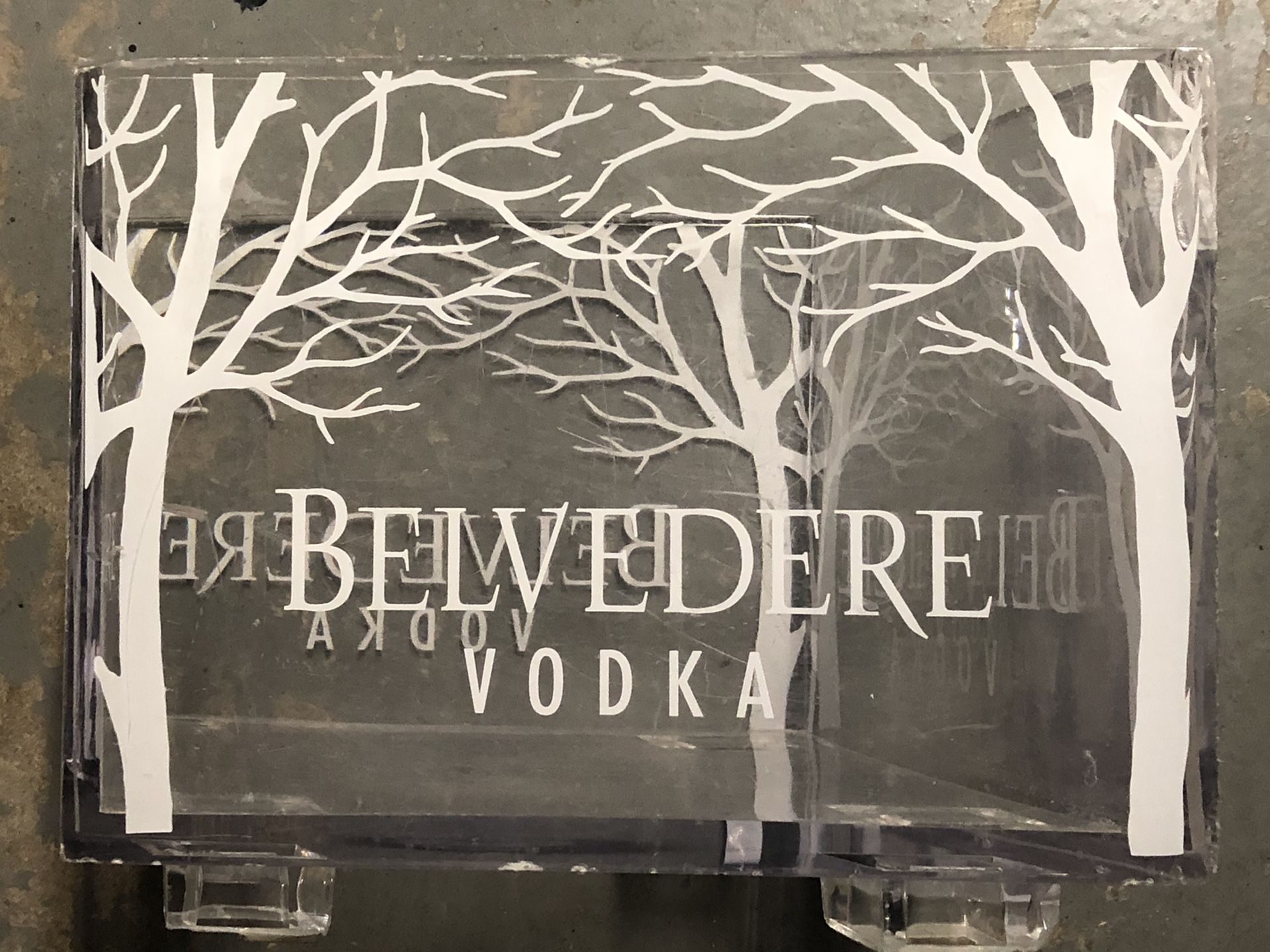 Belvedere Vodka acrylic ice/bottle bucket
