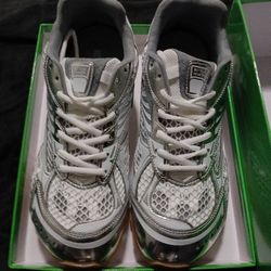 Bottega Venetta Size 11 Mens Shoes White And Silver