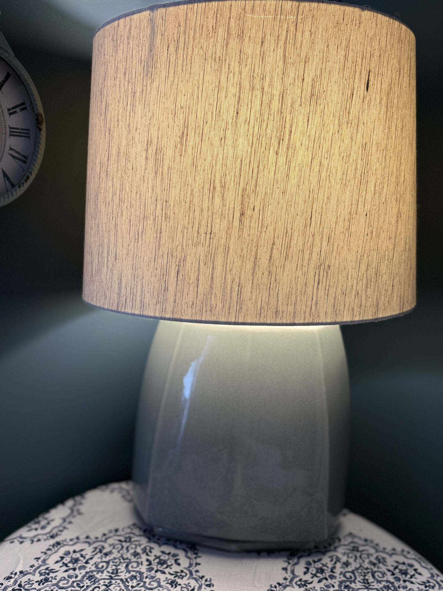 Pair Of Light Blue Lamps 