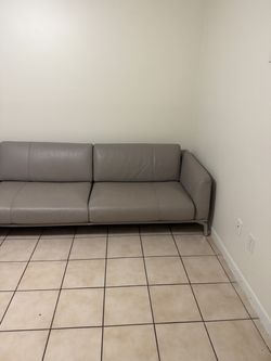 Roche Bobois Leather Sectional Sofa with Chaise - Designer Piece