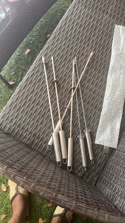 Stainless steel skewer set (6)