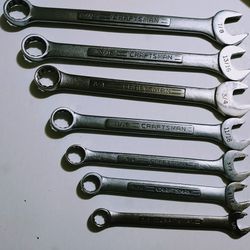 7 pc  Set  Craftsman 12 Point  Wrench  FORGED IN U.S.A.

