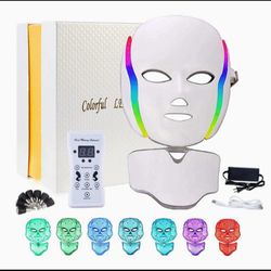 Farsaw 7 Color Led Light Mask Beauty Machine for Face and Neck 