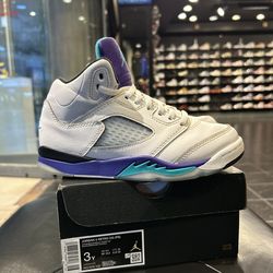 Kids Air Jordan 5 Retro Grape Size 3y Gradeschool Shoes
