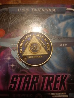 AA 22 Year Sobriety Recovery Medallion Coin