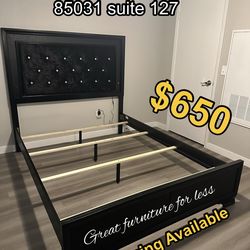 Queen size led bed frame brand new