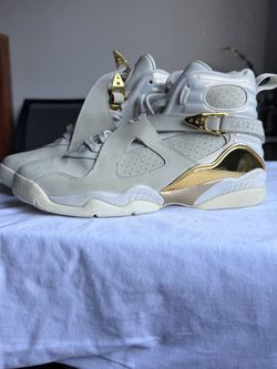 Jordan Air Jordan 8 Retro Boys White Gold High Top Sneakers Size 6.5Y