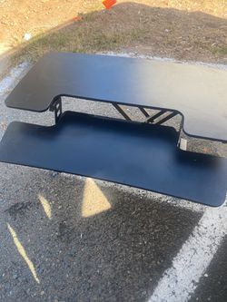 Standing desk converter