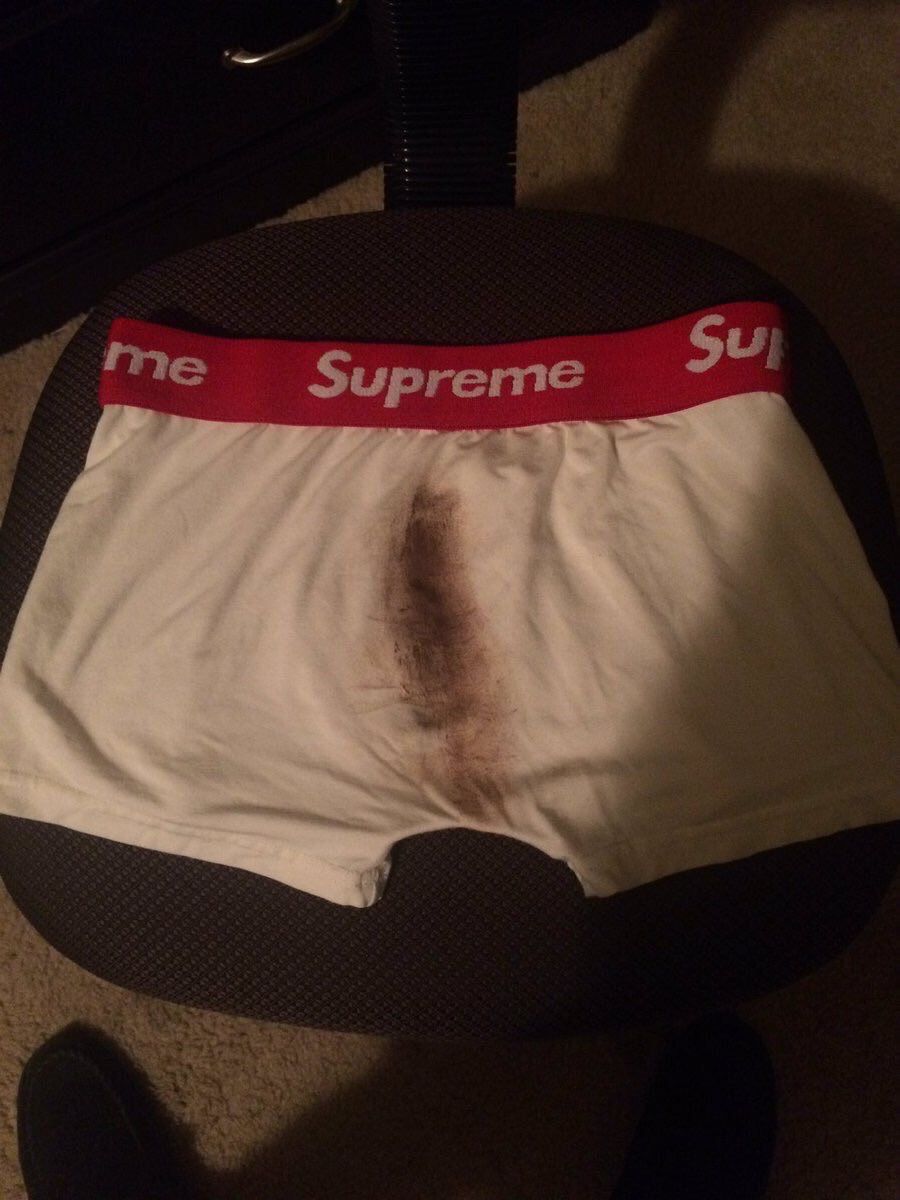 Poop stained supreme briefs