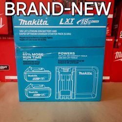 Makita
18-Volt LXT Lithium-Ion Battery and Rapid Optimum Charger Starter Pack (5. 0Ah)