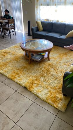 Yellow area rug