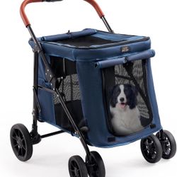 4 Wheels Pet Stroller for Medium Dogs