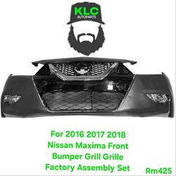 For 2016 2017 2018 Nissan Maxima Front Bumper Grill Grille Factory Assembly Set