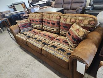 Transitional Animal Print Sofa