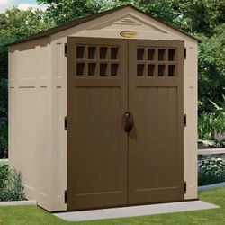 Suncast Everett 6x5 Plastic Vinyl Outdoor Storage Shed New Never Assembled 