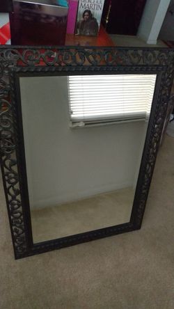 Bronze/copper hallway mirror