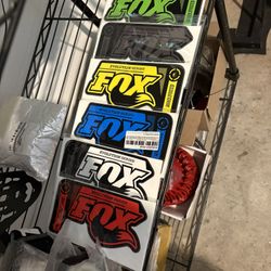 FOX Evolution MTB Fork Stickers Waterproof front fork decals for mountain bikes. Clean look, race-ready style!