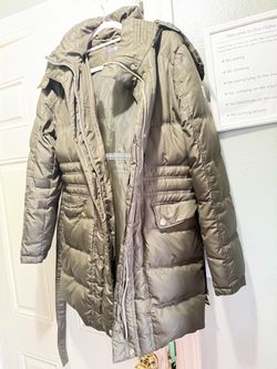Olive Green Quilted Puffer Jacket size Large