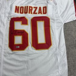 Hunter Nourzad Signed Autograph Custom Jersey - Beckett Coa - Kansas City Chiefs