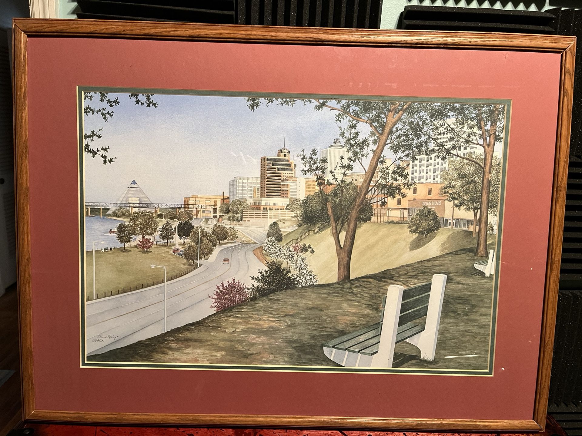 Elaine Neeley Framed Art Print - “Riverview II” - Local Memphis Artist