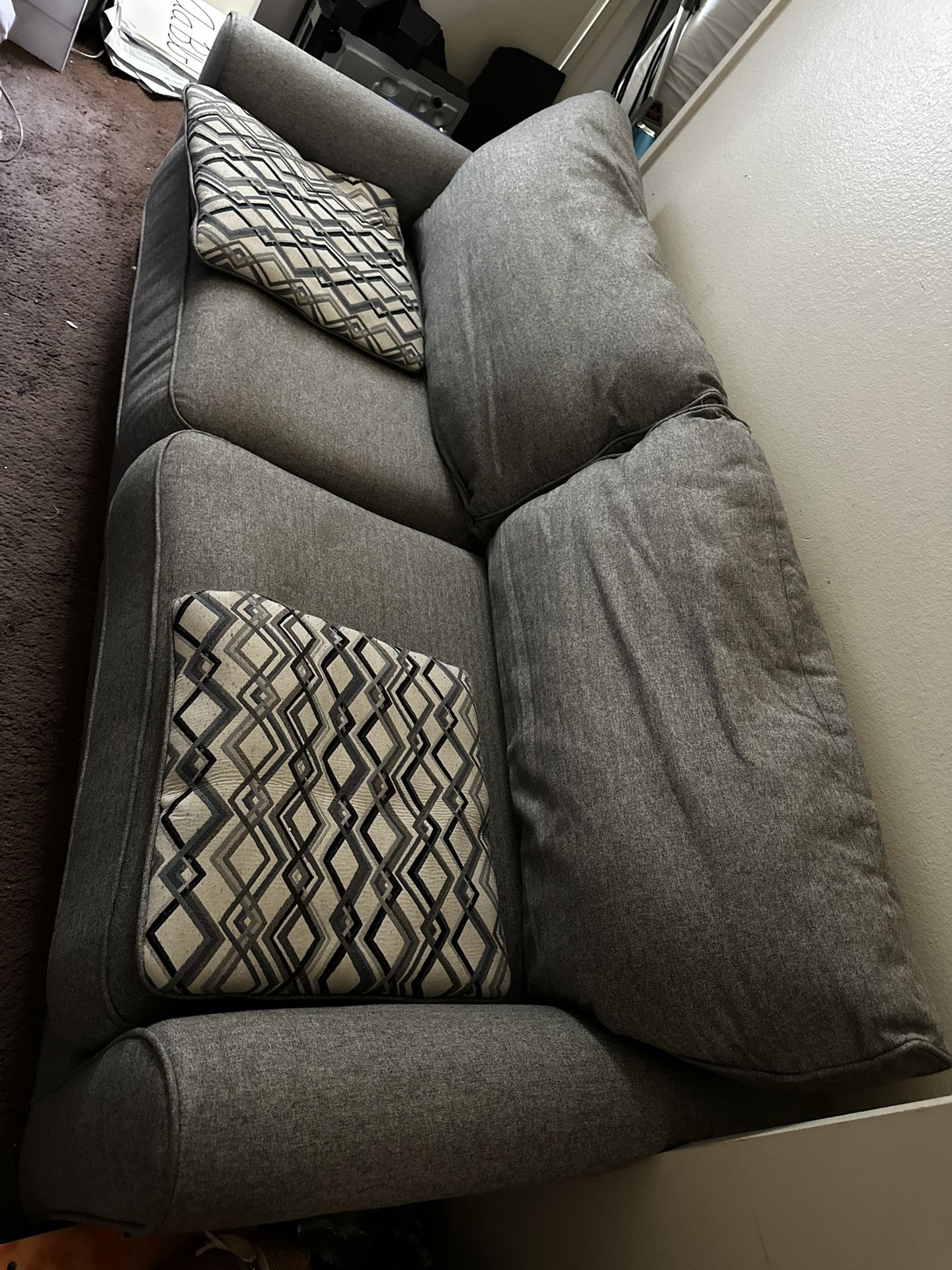 Grey Sofa With Cushions