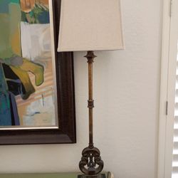 Table Lamp  37 Height 5 Base  Faux Iron Base 