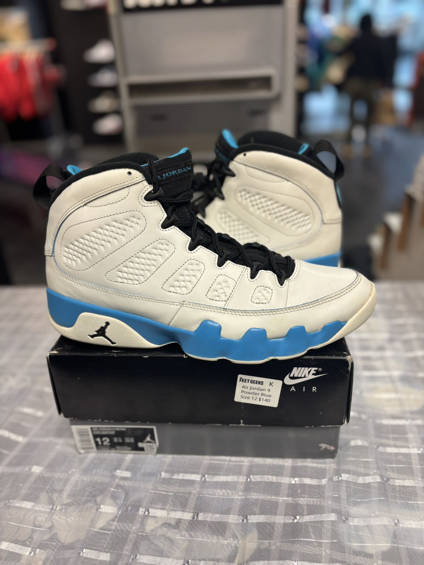 Air Jordan 9 Powder Blue Size 12 $140